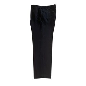 Tommy Bahama Relax Mens 38 Black 100% Silk Pleated Front Straight Leg Trousers
